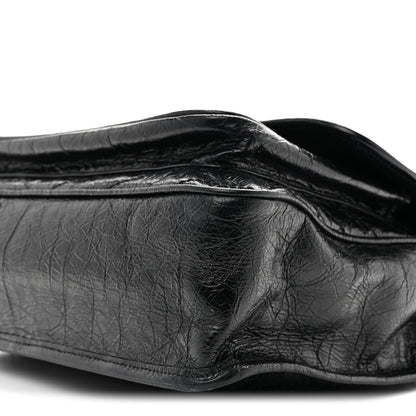 Saint Laurent Crinkled Calfskin Matelasse Monogram Large Niki Chain Satchel Black 10 of 13