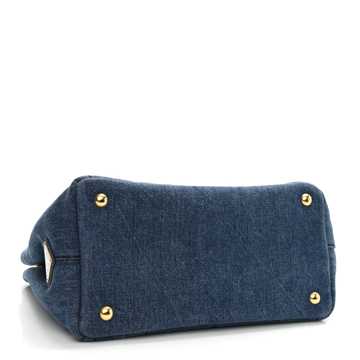 Denim Small Logo Tote Bleu