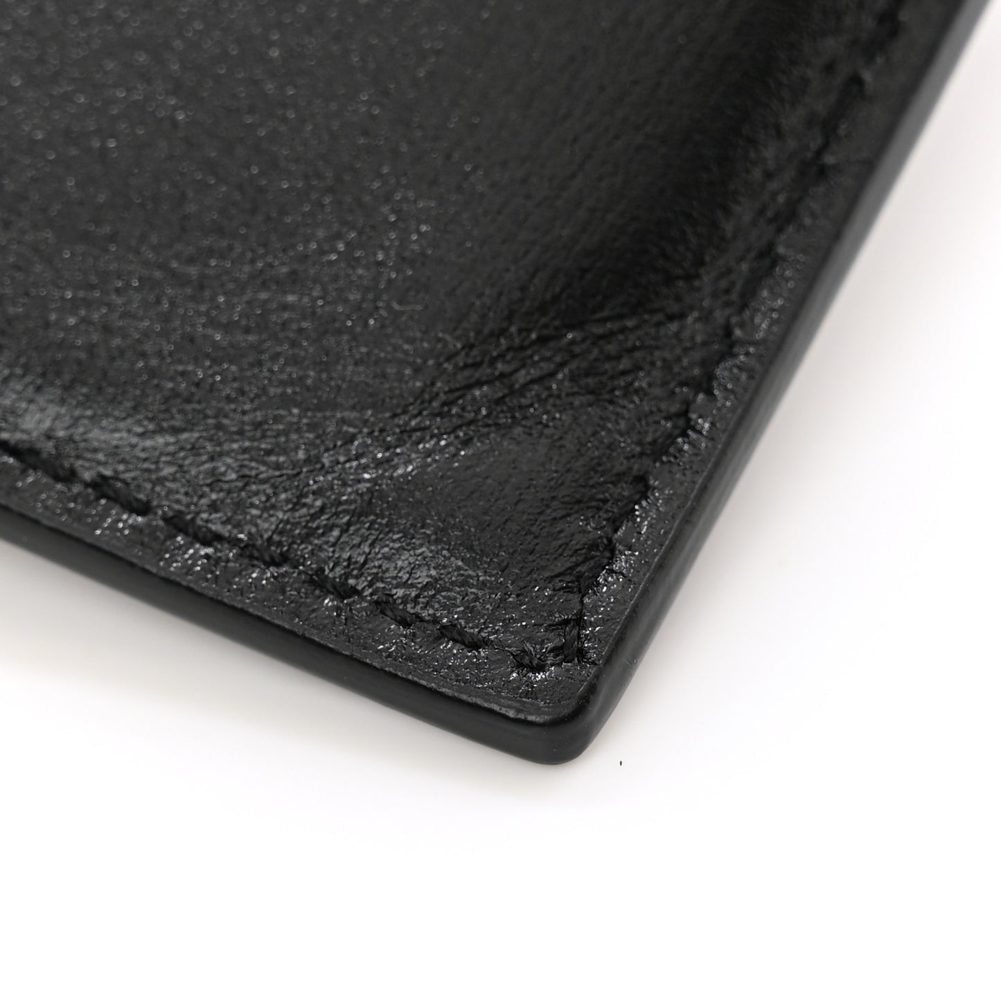 Calfskin Techno Credit Card Wallet Black
