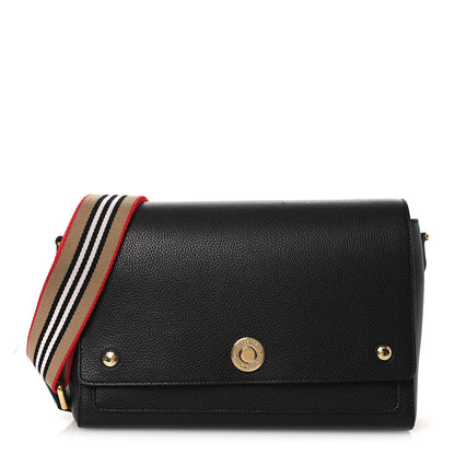 Burberry Grainy Calfskin Note Crossbody Bag Black 1 of 14