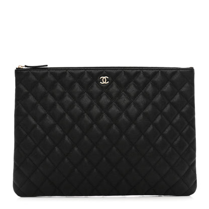 Chanel Caviar Quilted Large Cosmetic Case Black 1 of 7