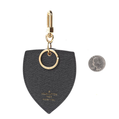Louis Vuitton Calfskin World Tour Bag Charm Key Holder Black 2 of 5