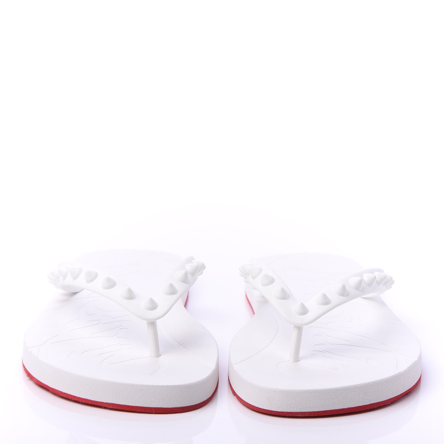 Christian Louboutin Rubber Spike Loubi Donna Flip Flop 36 White 2 of 7