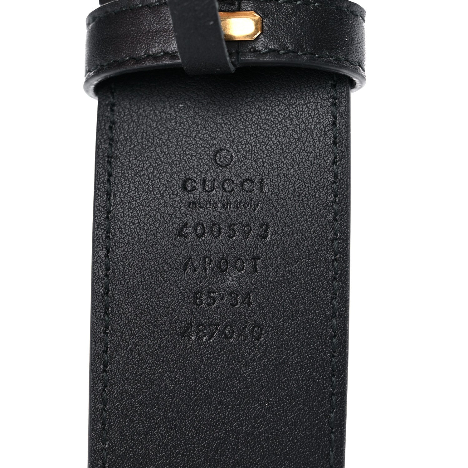 Gucci Calfskin Double G 40mm Belt 85 34 Black 3 of 5