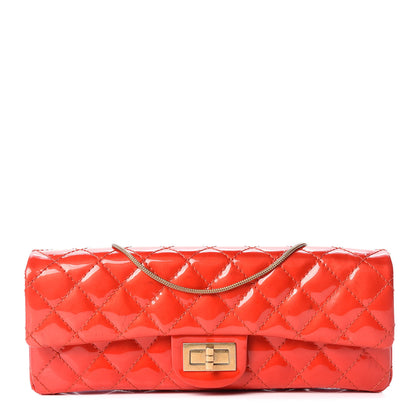 Chanel Patent Quilted 2.55 Reissue East West Clutch Red 1 of 14
