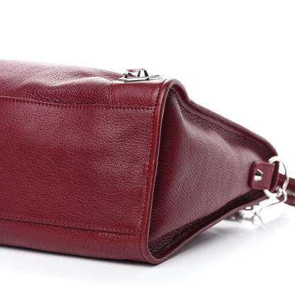 Balenciaga Chevre Silver Metallic Edge Hardware City Rouge Lie De Vin 7 of 10
