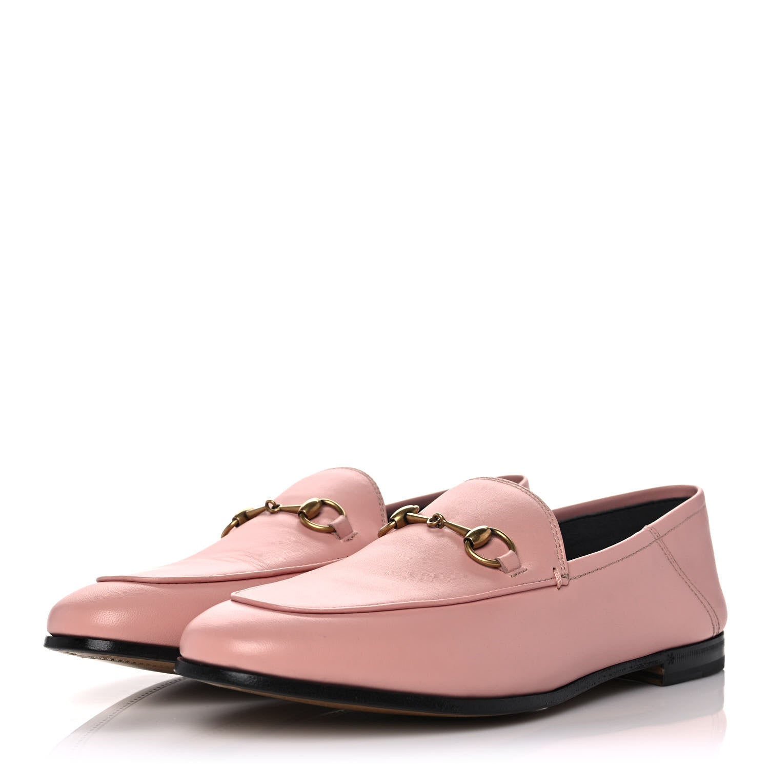Gucci Lambskin Womens Brixton Horsebit Loafers 39 Perfect Pink 3 of 9