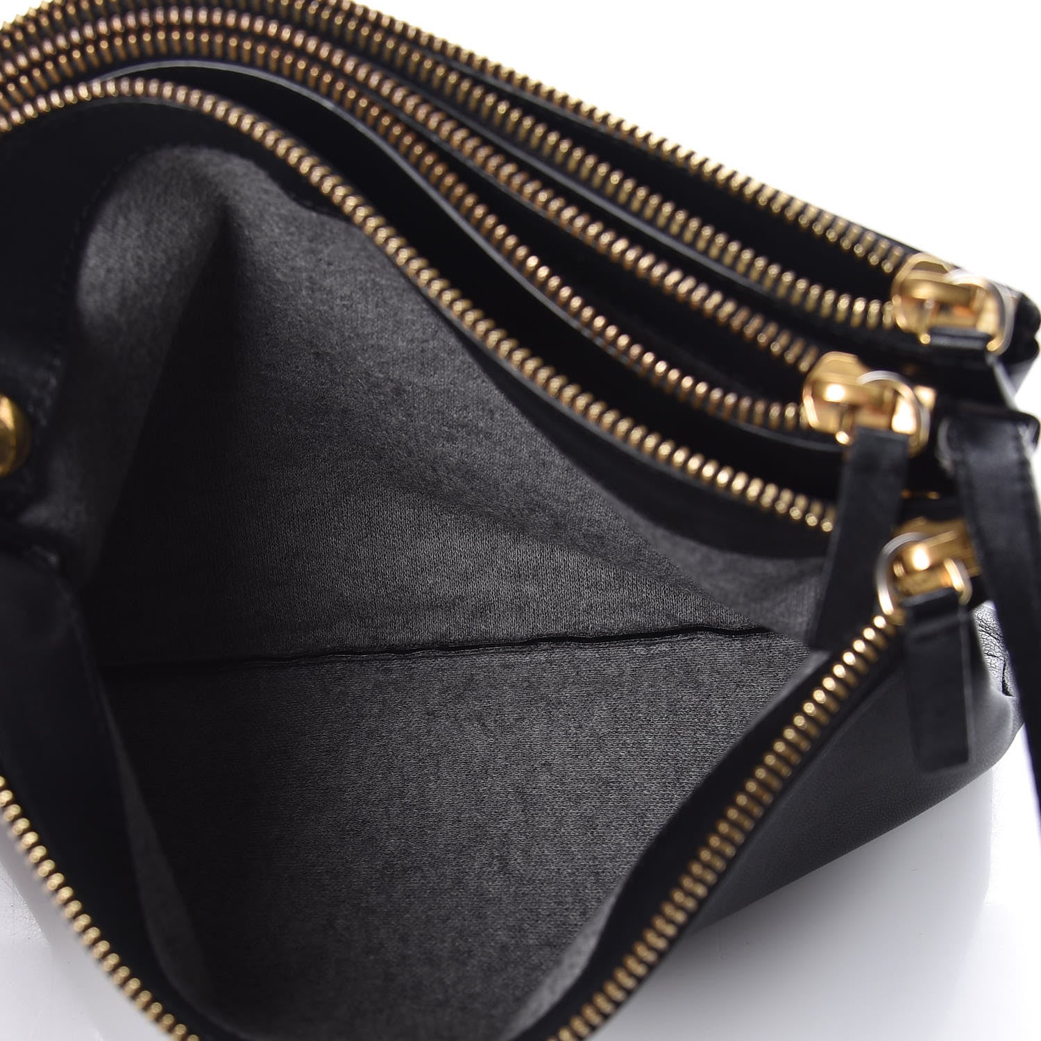 Celine Lambskin Large Trio Crossbody Bag Black 9 of 10