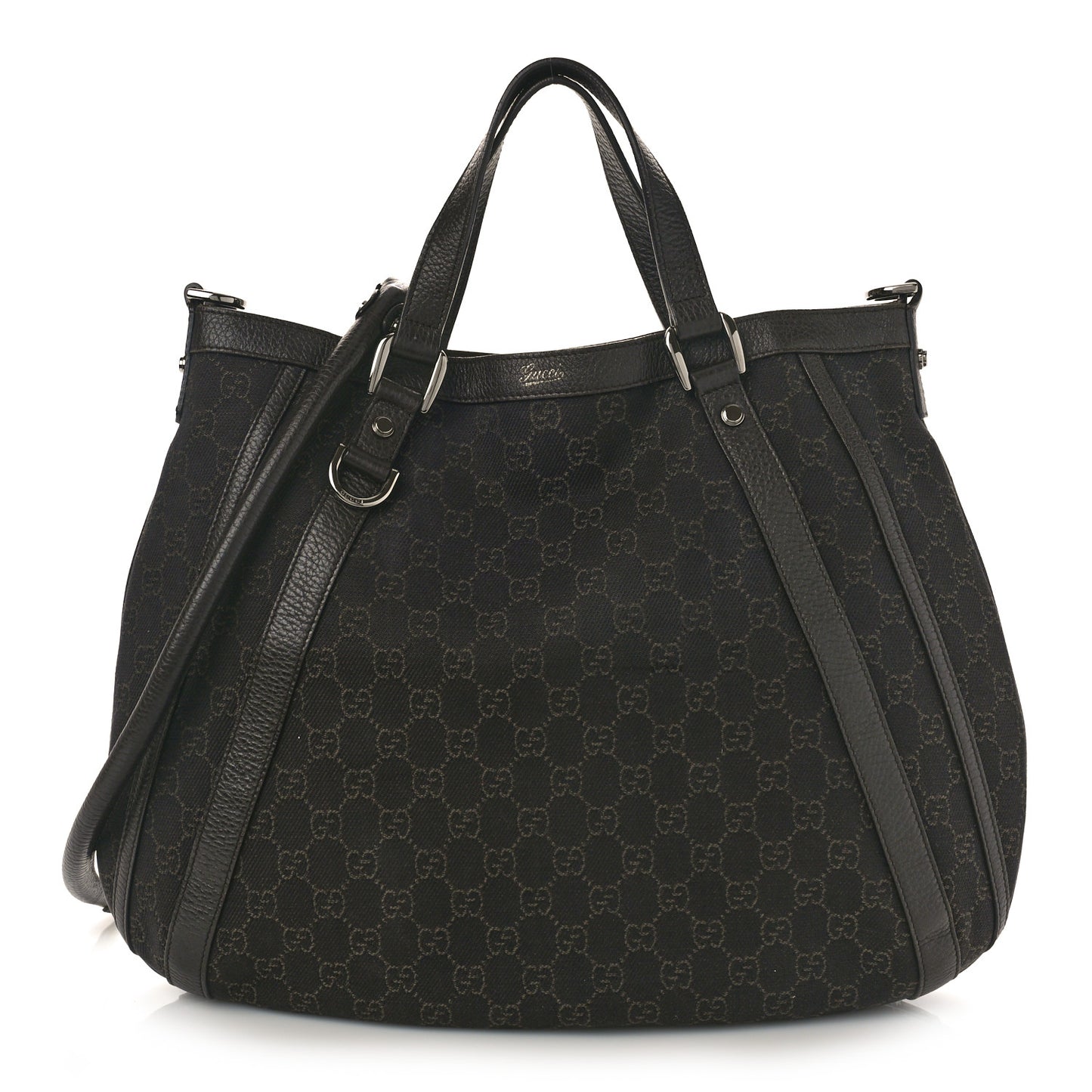 Monogram Medium Abbey Convertible Tote Dark Brown