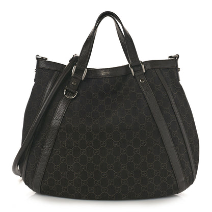 Gucci Monogram Medium Abbey Convertible Tote Dark Brown 1 of 18