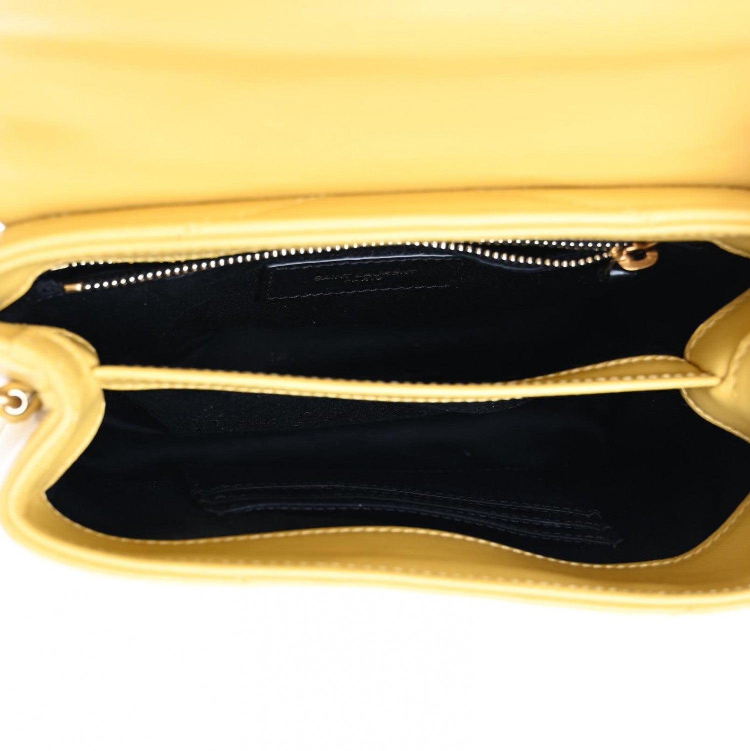 Saint Laurent Calfskin Y Quilted Monogram Toy Loulou Crossbody Bag Sunflower 5 of 10
