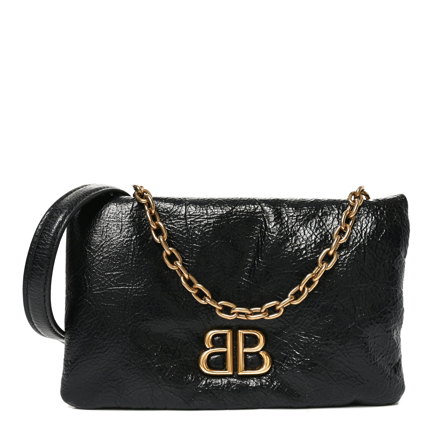 Balenciaga Arena Puffy Monaco Chain Shoulder Bag Black 1 of 10