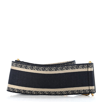Christian Dior Canvas Embroidered Shoulder Strap Blue 2 of 4