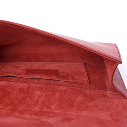 Saint Laurent Calfskin Classic Y Ligne Clutch Red 4 of 9