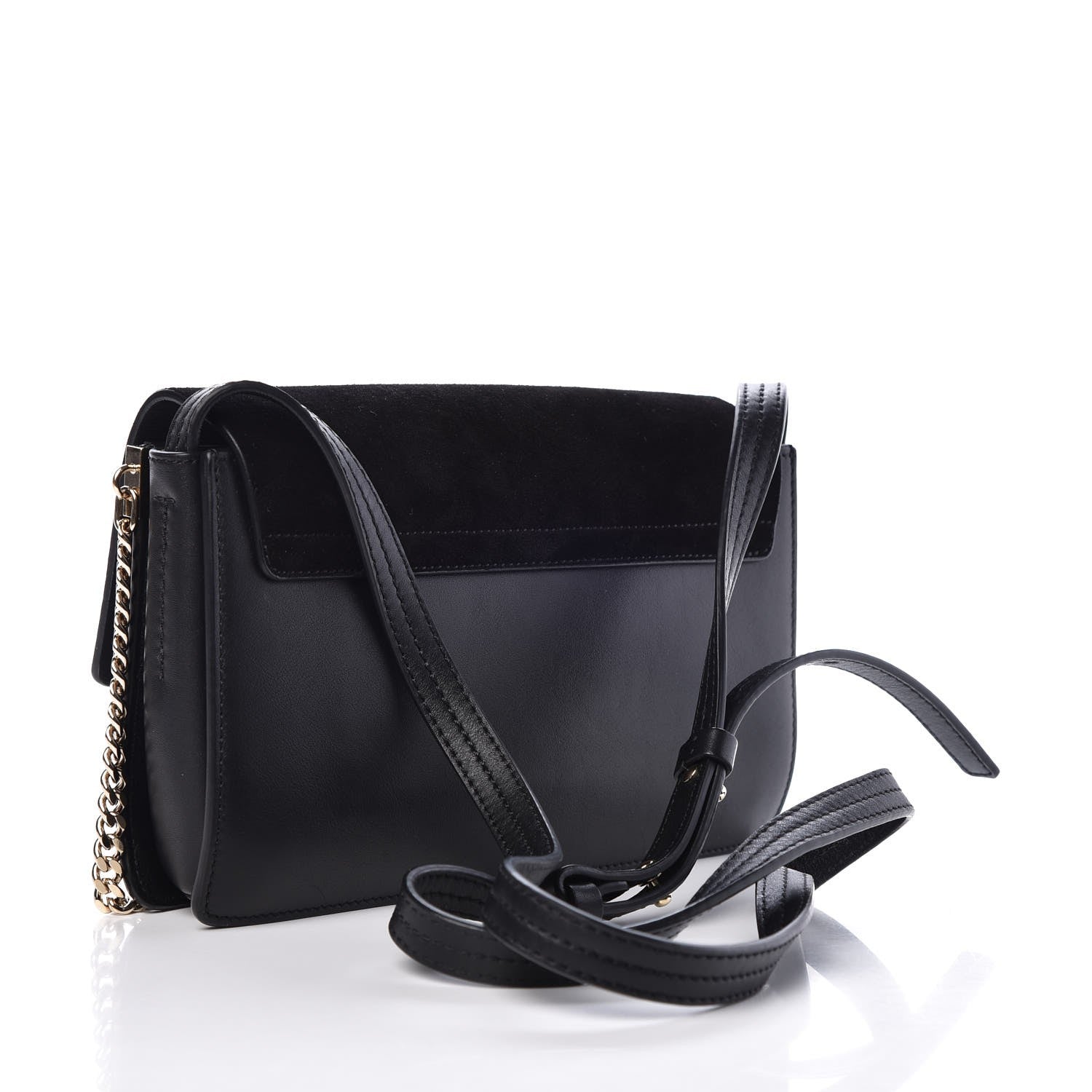 Chloe Suede Calfskin Small Faye Shoulder Bag Black 3 of 7