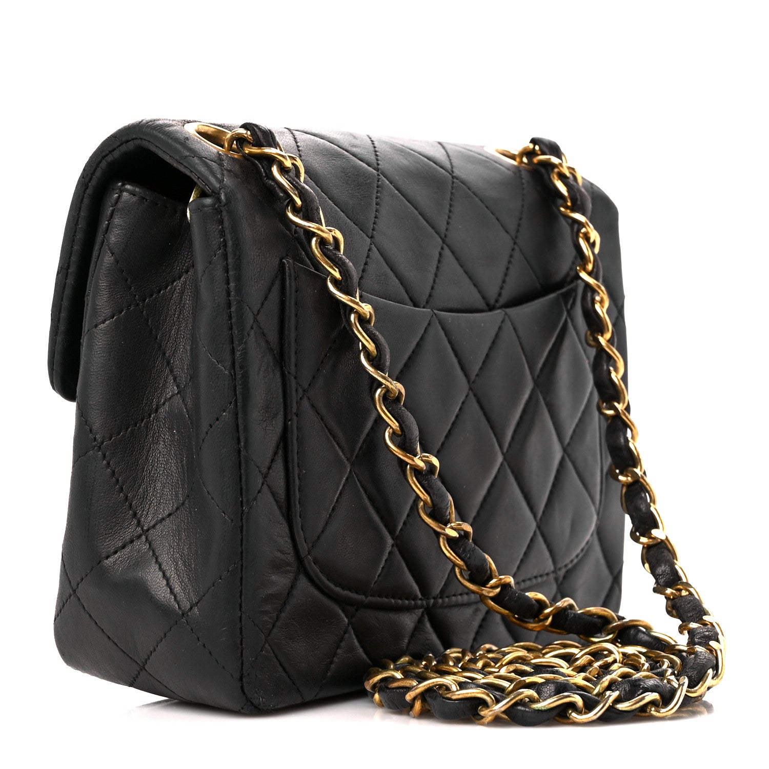 Chanel Lambskin Quilted Mini Square Flap Bag Black 3 of 16