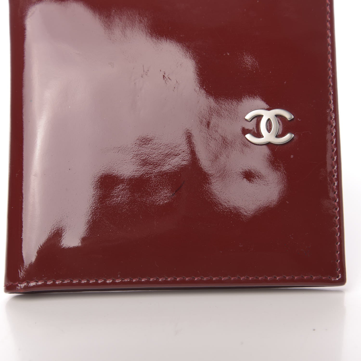 Chanel Patent Bi-Fold Wallet Red 12 of 13