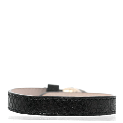 Bulgari Karung Snakeskin Malachite Serpenti Forever Bracelet S Black 3 of 5