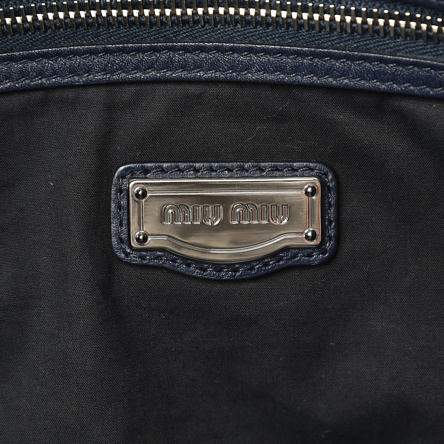 Miu Miu Vitello Soft Calf Shopping Tote Baltico 6 of 15
