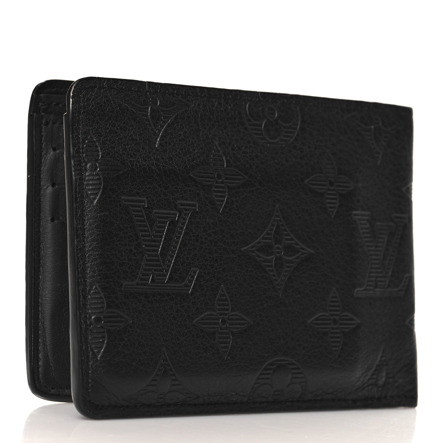Calfskin Monogram Shadow Multiple Wallet Black