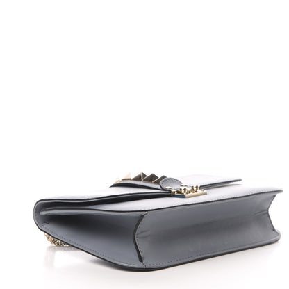 Valentino Garavani Vitello Medium Glam Lock Rockstud Flap Grey 4 of 19