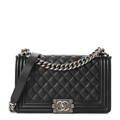 Chanel Caviar Quilted Medium Boy Flap Black 1 of 12