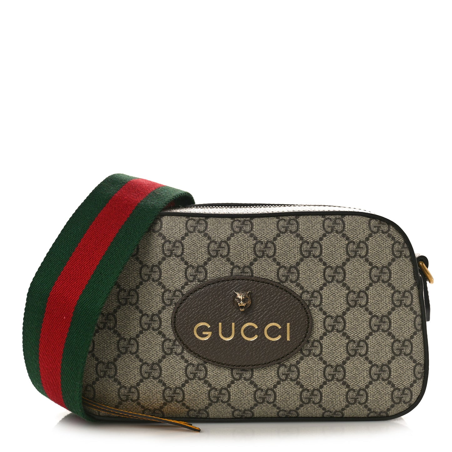 GG Supreme Monogram Web Neo Vintage Shoulder Bag Beige New Acero Crop