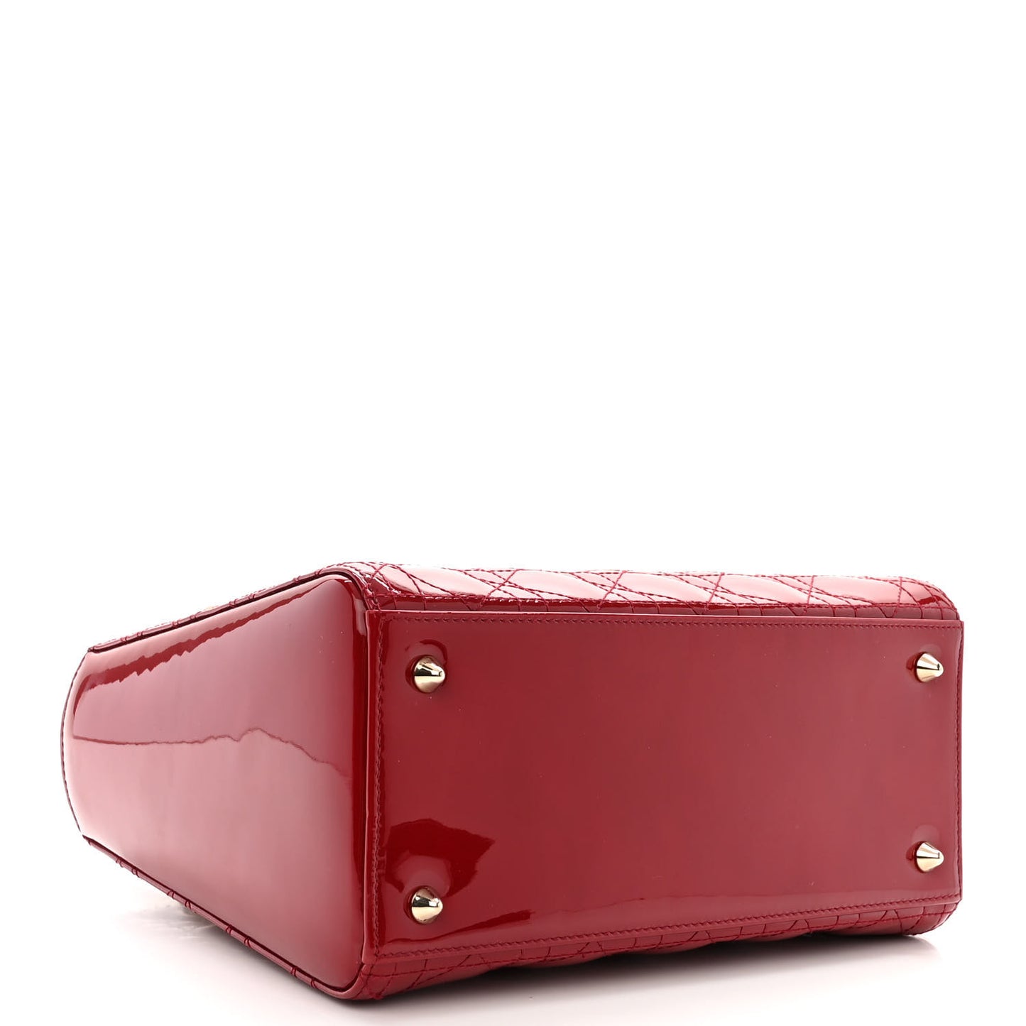 Patent Cannage Medium Lady Dior Red