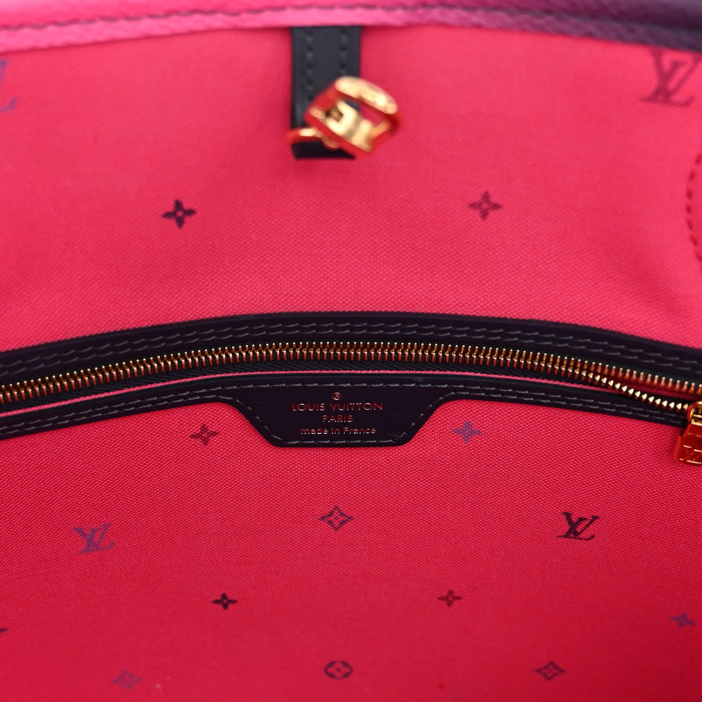 Monogram Giant Spring In The City Neverfull MM Midnight Fuchsia