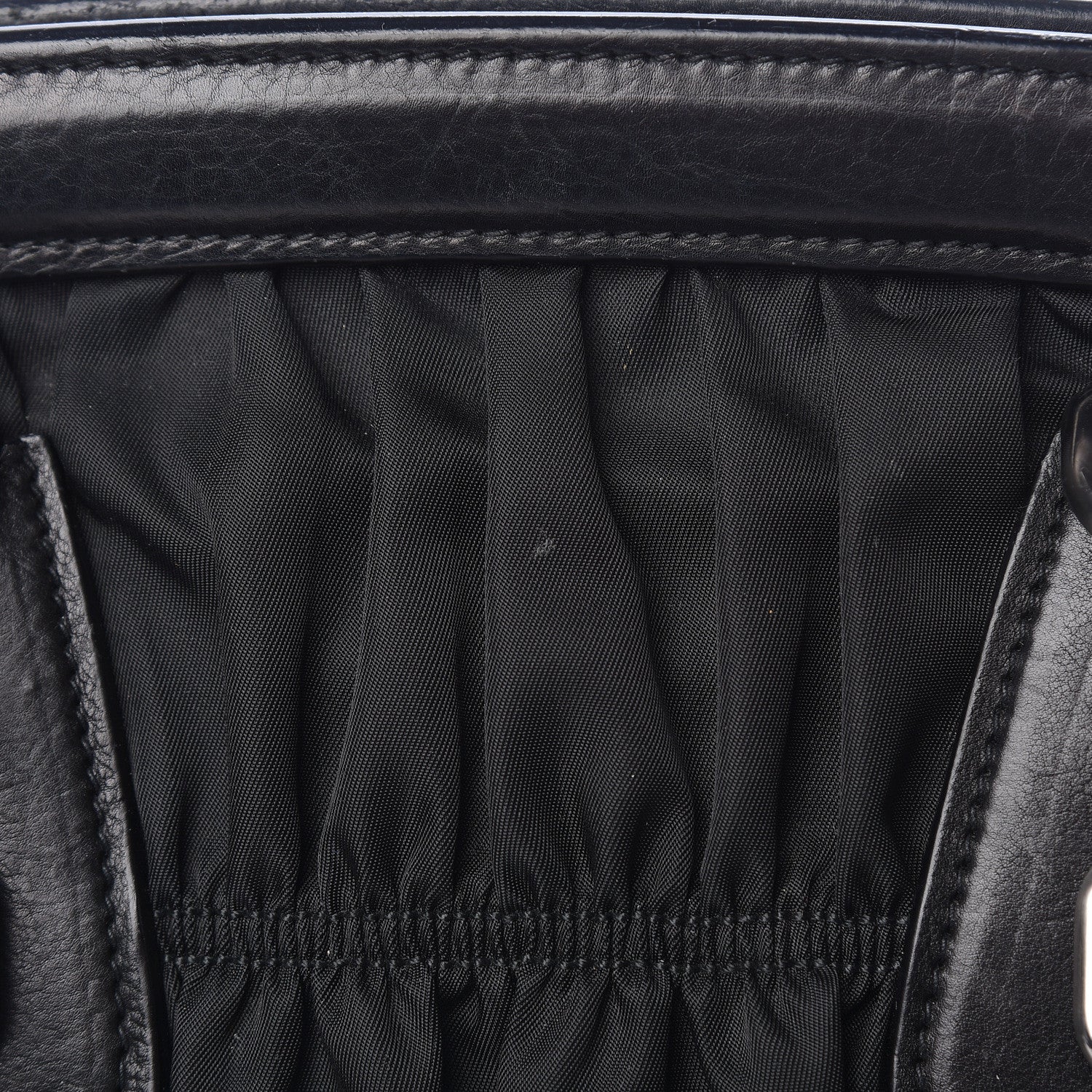 Prada Tessuto Nylon Nappa Braided Gaufre Frame Black 14 of 14