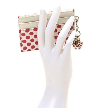 Christian Dior Calfskin DiorAmour Dots Card Holder Red White 2 of 5