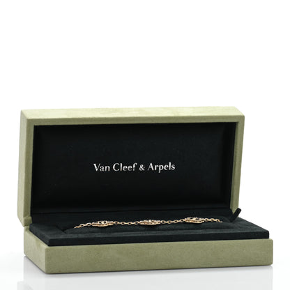 Van Cleef & Arpels 18K Yellow Gold 5 Motifs Guilloche Vintage Alhambra Bracelet 4 of 4