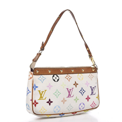 Louis Vuitton Monogram Multicolor Pochette Accessories White 2 of 13