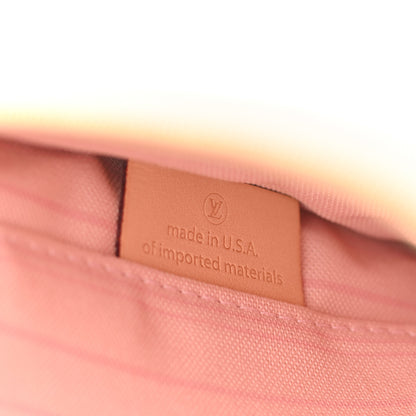Louis Vuitton Damier Azur Neverfull MM GM Pochette Rose Ballerine 7 of 8