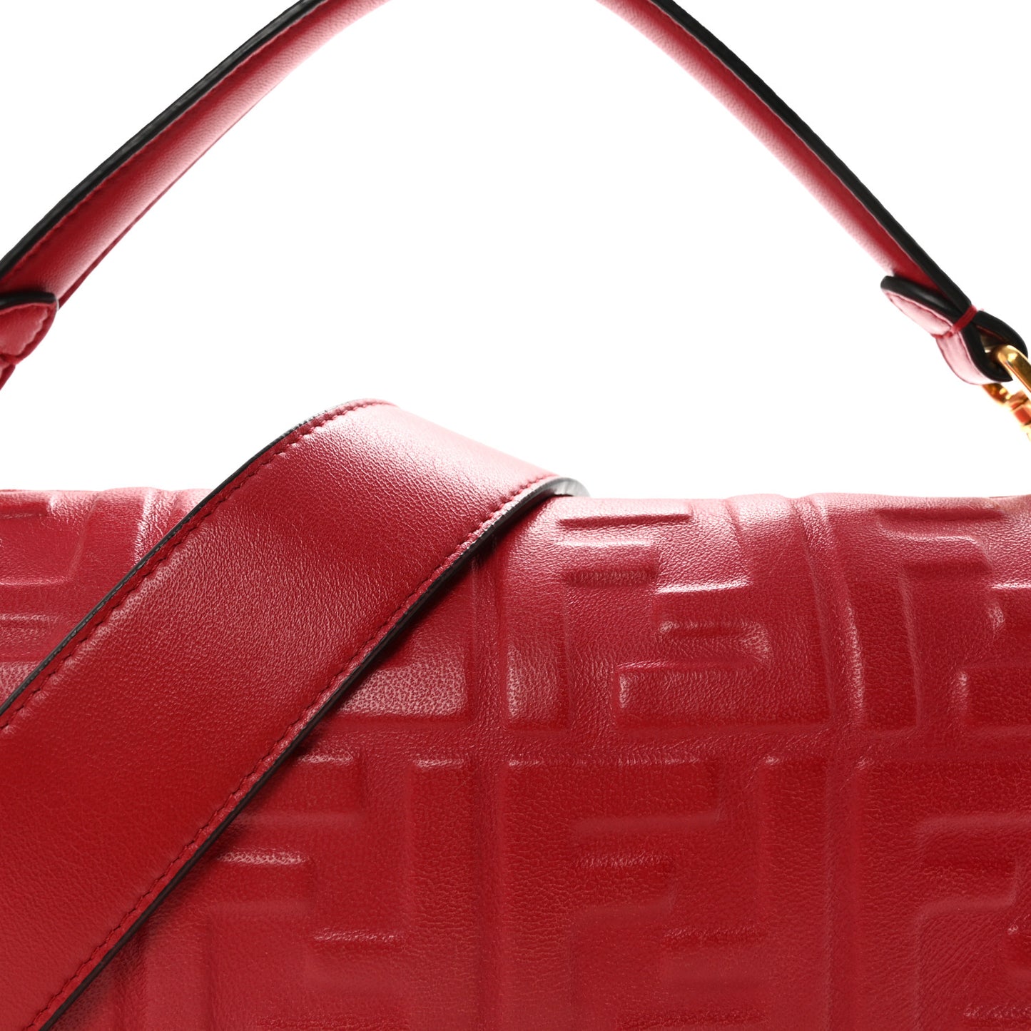 Nappa FF 1974 Embossed Baguette Fragola