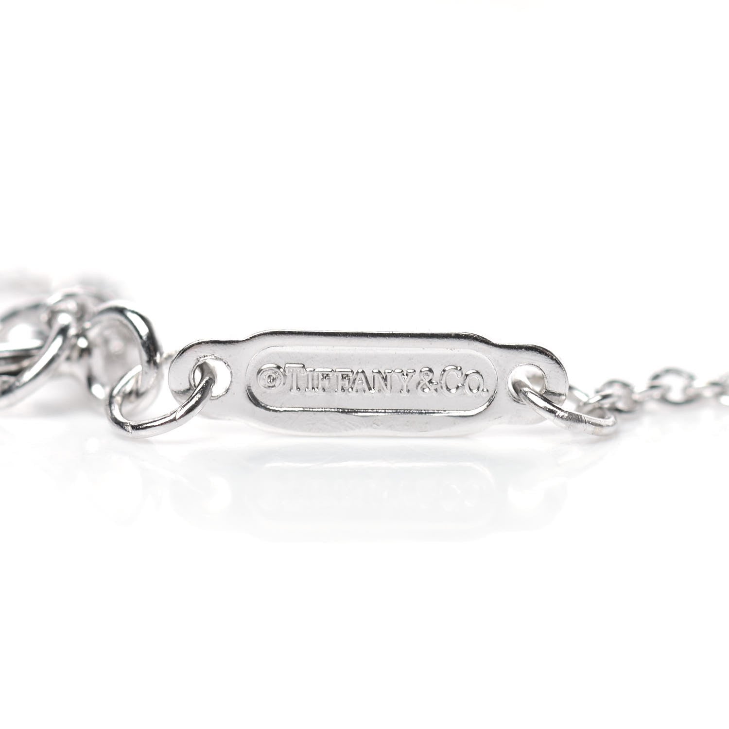 Tiffany 18K White Gold Diamond Small Ampersand Pendant Necklace 5 of 7