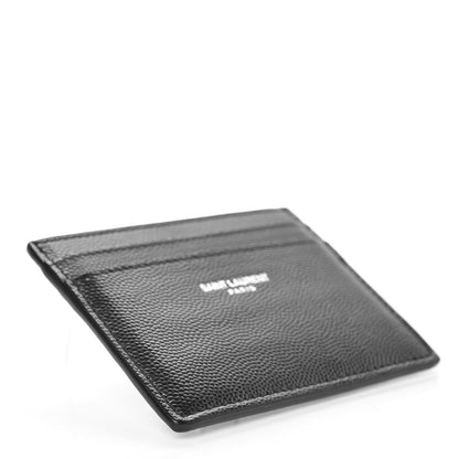 Saint Laurent Grain De Poudre Card Case Black 4 of 7