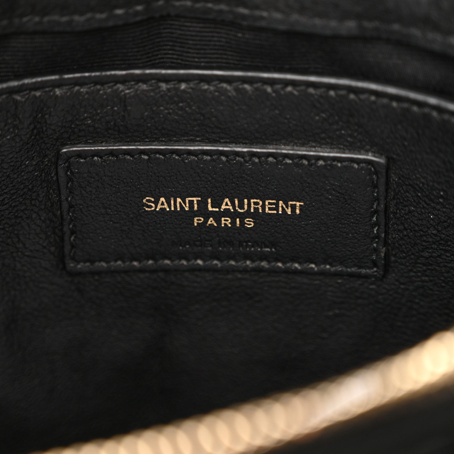 Saint Laurent Patent Y Quilted Monogram Small Loulou Chain Satchel Black 6 of 19