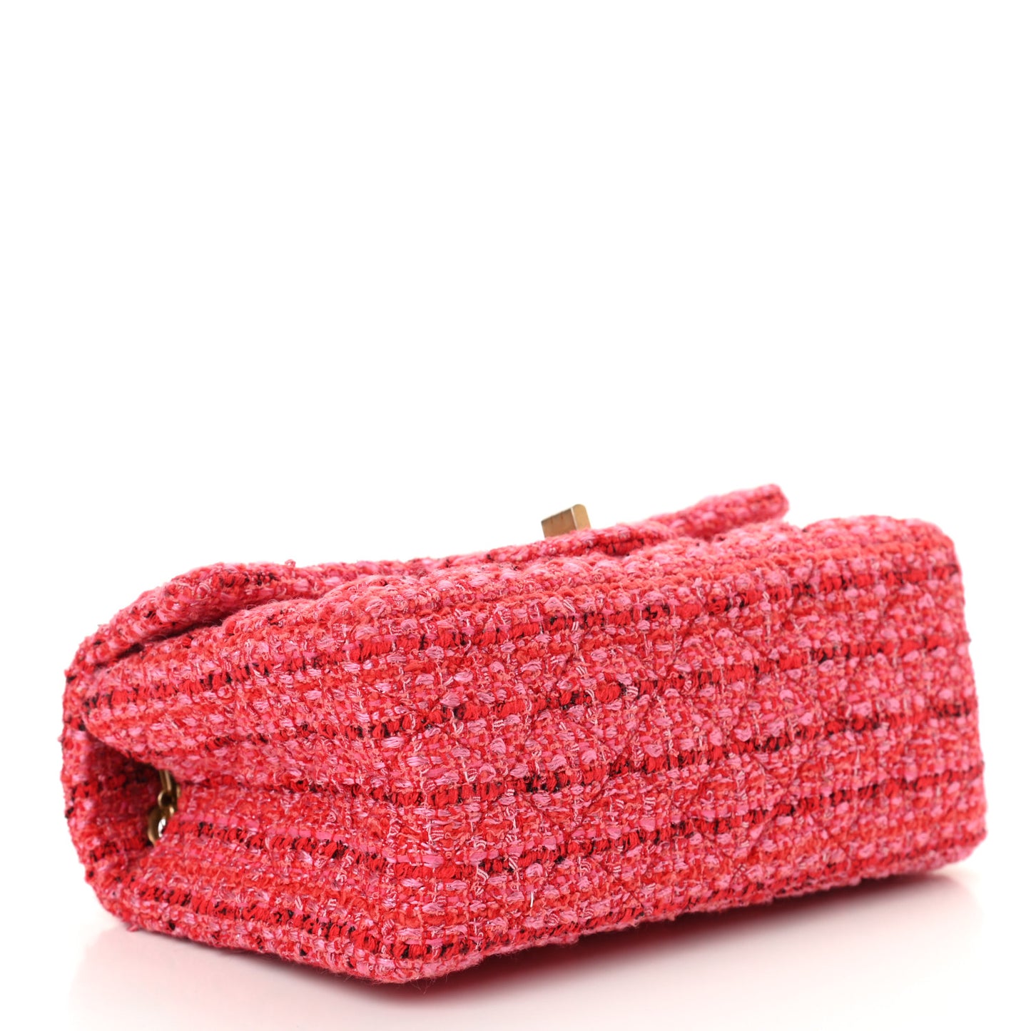 Tweed Quilted Mini 2.55 Reissue Flap Red Ecru Black