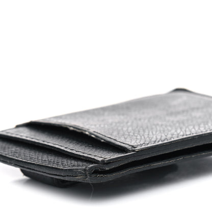 Louis Vuitton Taiga Card Holder Bill Clip Black 7 of 9
