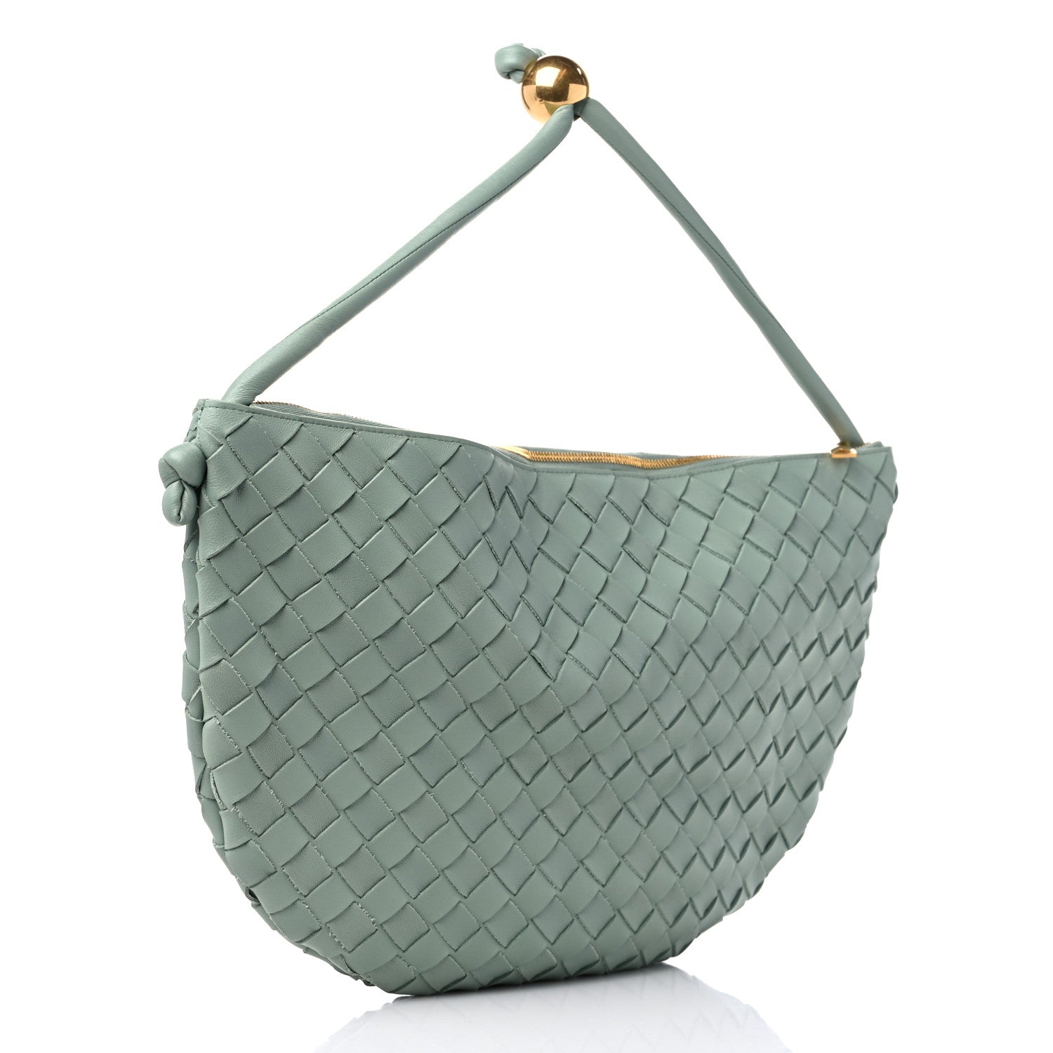 Bottega Veneta Nappa Intrecciato Small Turn Pouch Light Green 3 of 8