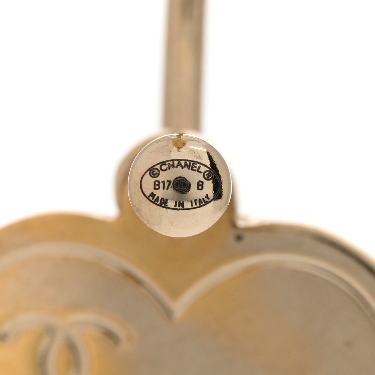 Chanel Heart CC Dangle Earrings Gold 4 of 4