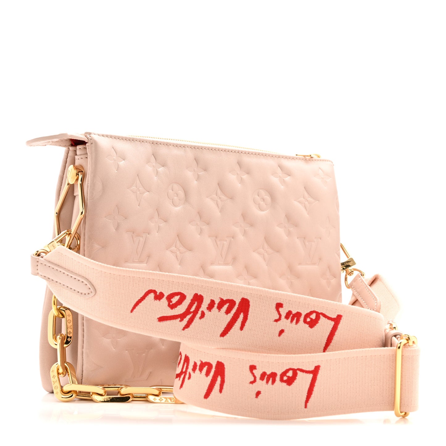 Lambskin Embossed Monogram Fall In Love Coussin PM Dragée Light Pink
