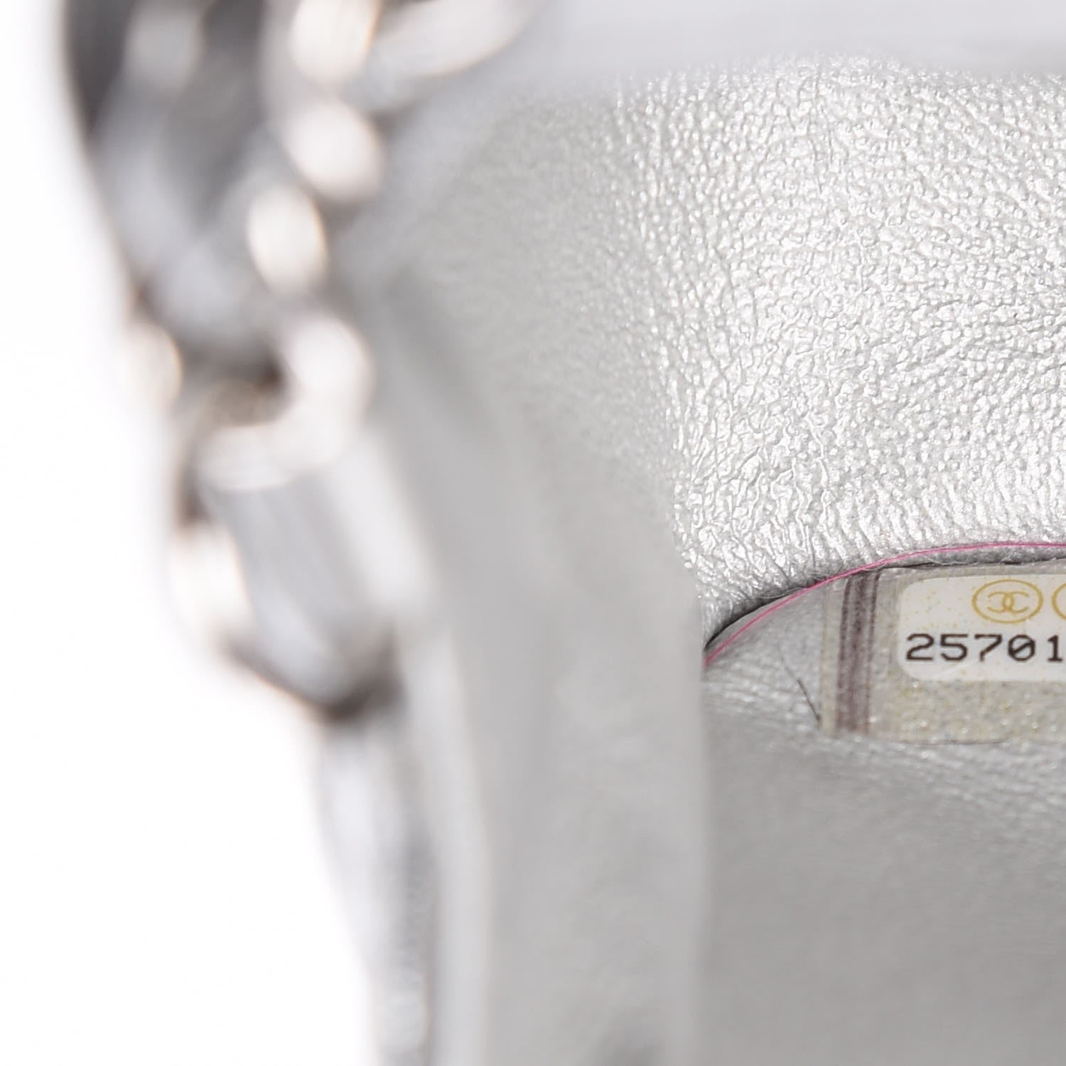 Chanel Patent Metallic Crumpled Calfskin Chevron Quilted Mini Rectangular Flap Silver 10 of 11