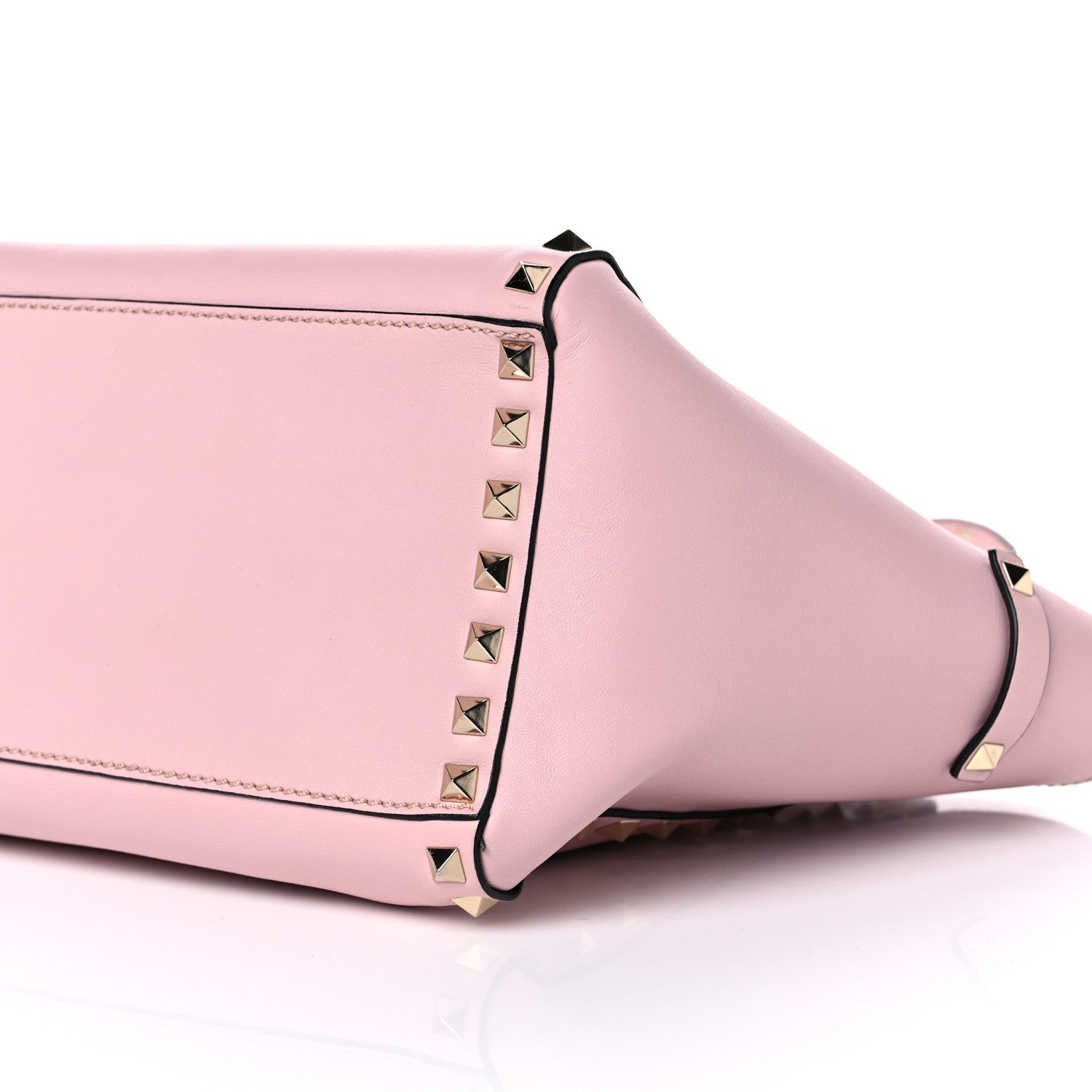 Valentino Garavani Vitello Small Rockstud Double Handle Tote Water Rose 10 of 11