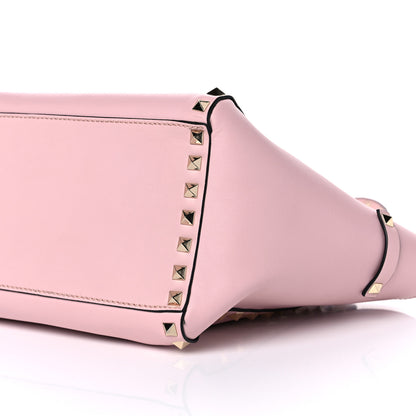 Valentino Garavani Vitello Small Rockstud Double Handle Tote Water Rose 10 of 11