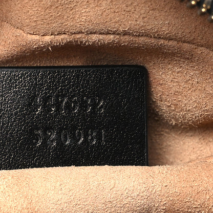 Gucci Calfskin Matelasse Small GG Marmont Chain Shoulder Bag Black 7 of 12