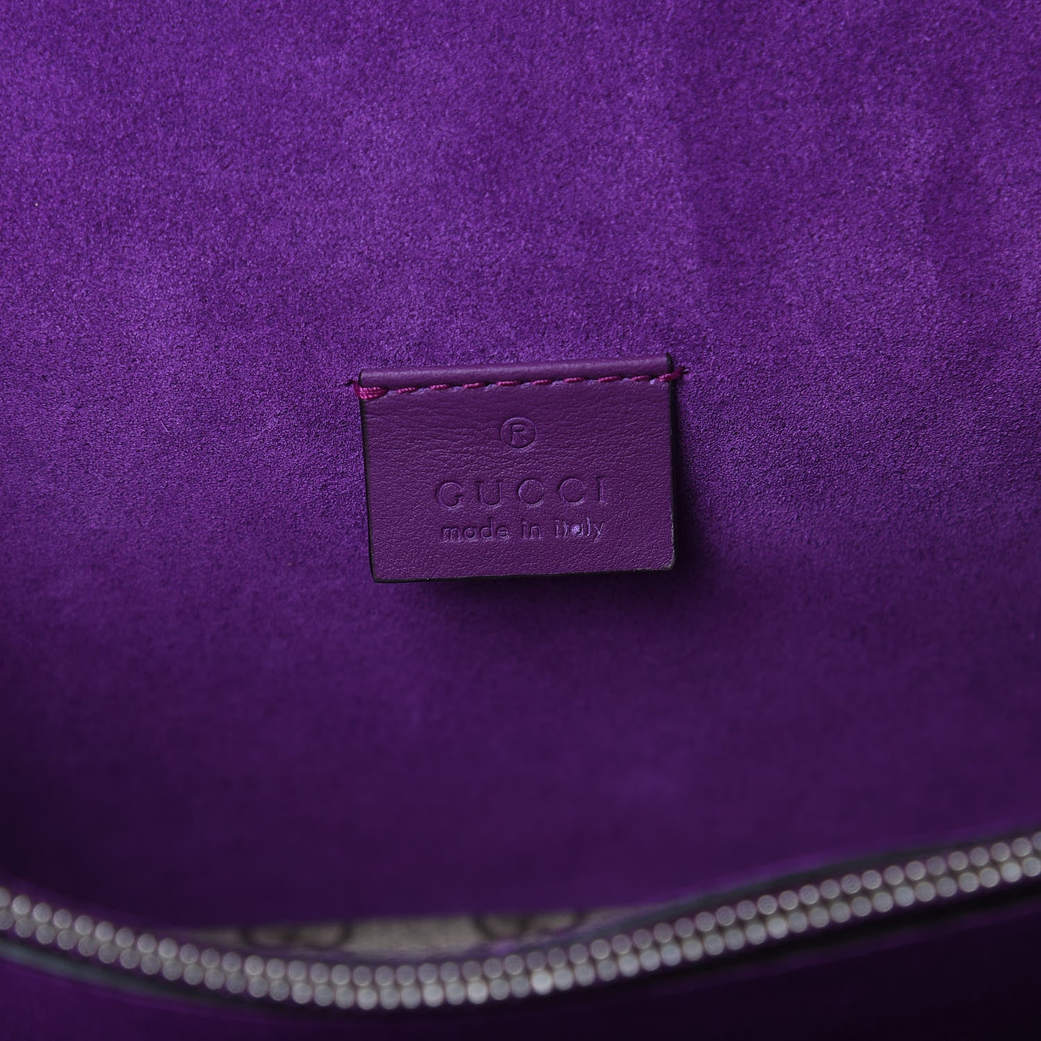 Gucci GG Supreme Monogram Embroidered Small Dionysus Shoulder Bag Purple 6 of 12