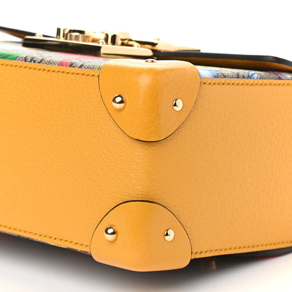 Gucci GG Supreme Monogram Flora Small Padlock Bamboo Shoulder Bag Beige Multicolor Crop 9 of 9