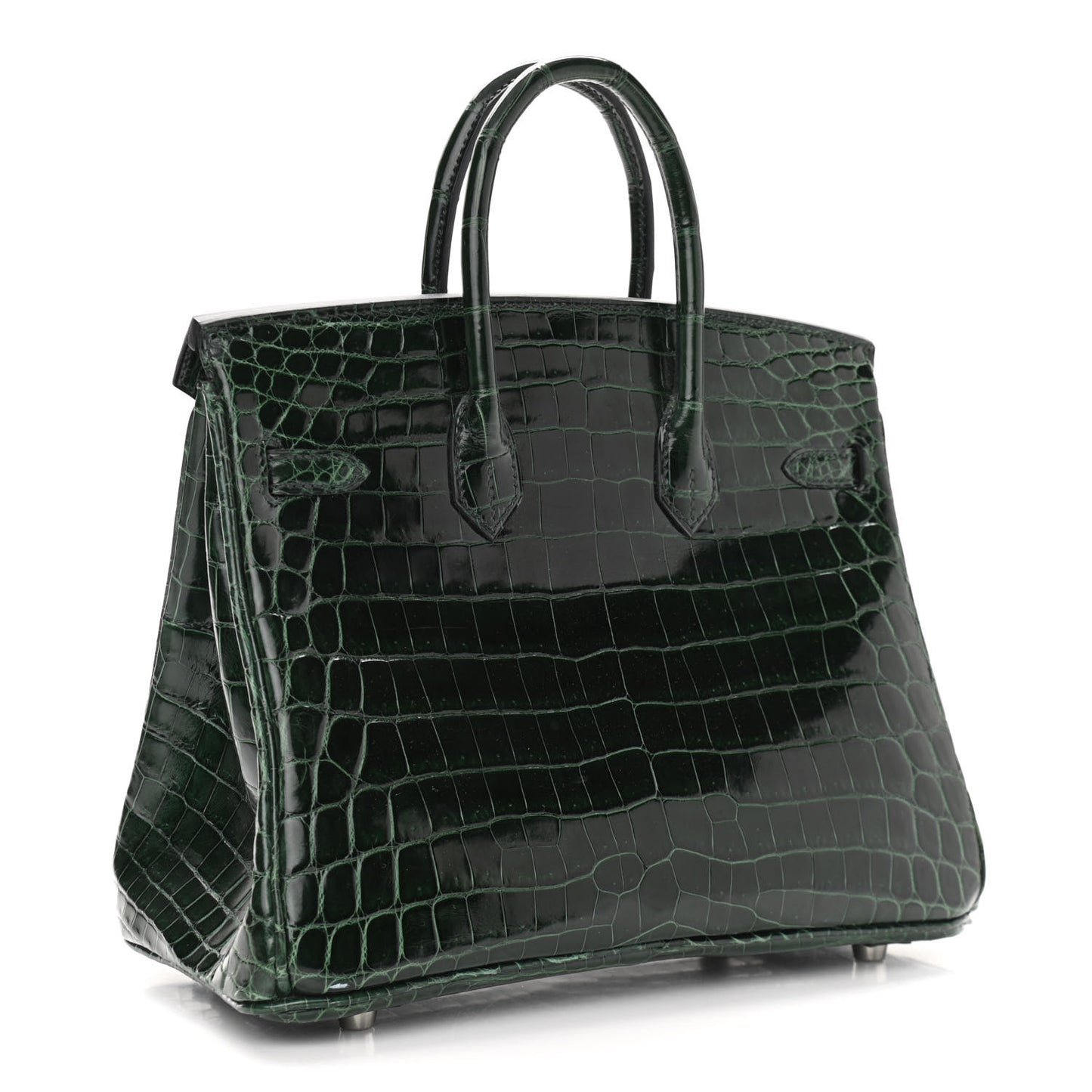 Shiny Niloticus Crocodile Birkin 25 Vert Fonce
